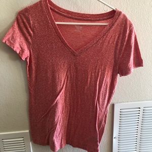 Dark pink v neck